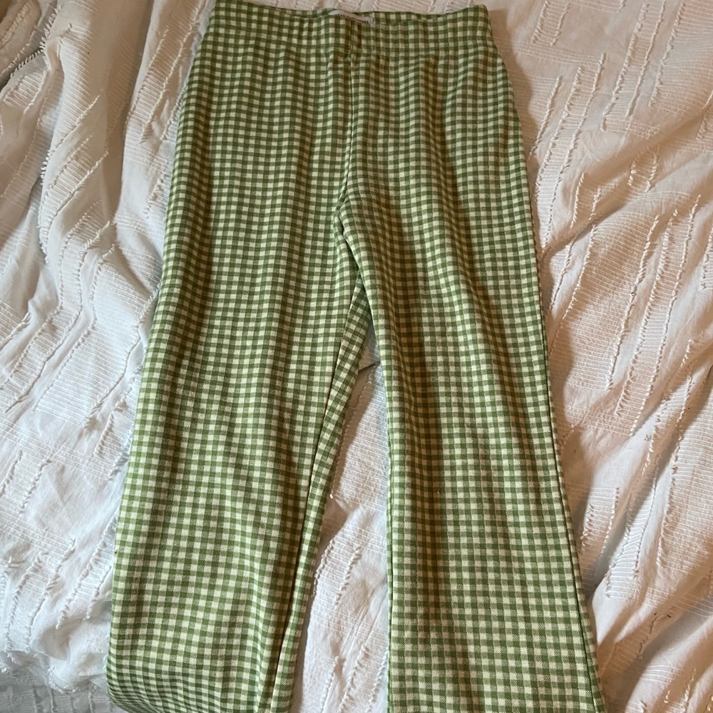 Urban Outfitters Green Gingham Pants